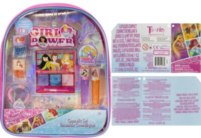 DISNEY PRINCESS GIRL POWER MAKEUP SET W/BACKPACK CARRYALL SUPER CUTE!!
