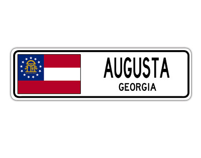 Augusta Georgia Street Georgian Flag City Country Wall Gift Aluminum ...