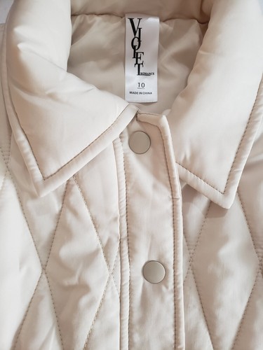 Violet Romance, Cream Light Weight Puffer Vest Jacket Size 6 Excellent Condition - Picture 2 of 5