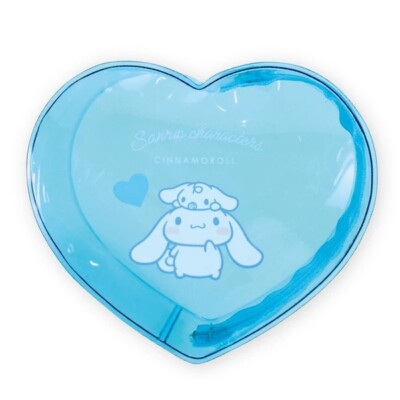 Sanrio Cinnamoroll Heart Shaped Pouch, Translucent Clear Blue Makeup Bag Kawaii