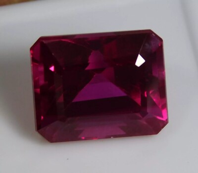Pink Ruby Emerald Cut 18-20 Ct Mozambique Natural EGL Certified Loose Gemstone