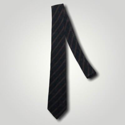 CELINE Paris Krawatte - vintage 90er - Silk Seide - Grün gestreift  tie KW3