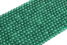 3MM Pomona Green Jade Beads Grade AAA Round Gemstone Loose Beads 15"