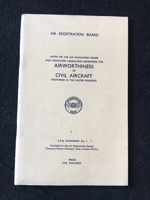 Air Registration Board Airworthiness Of Civil Aircraft A.R.B. Handbook No.1