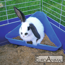 Ecktoilette 35x22x16 cm Kaninchentoilette Nagertoilette Käfigtoilette Hasenklo