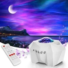 Aurora Star Galaxy Projector night light with Moon,Bluetooth Speaker,best gift
