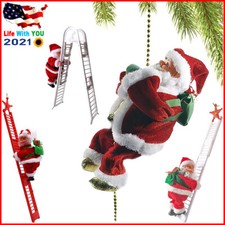 Electric Christmas Santa Claus Climbing Rope Ladder Musical Toy Xmas Gift Decor