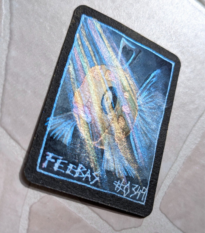 Pokemon: Feebas Card - OOAK ACEO Iridescent & Metallic Watercolor Art Card