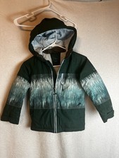 LL Bean Puffer Jacket Coat Hooded Kids Youth M 5 - 6 Green Primaloft Zip Pockets
