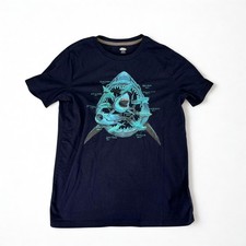 Old Navy Graphic T-Shirt Boys XL 14  16 Navy Shark Species Tee