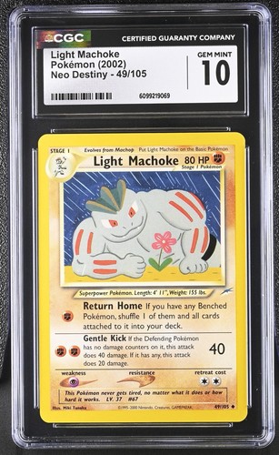 Light Machoke (Unlimited) graded CGC 10 for sale on eBay