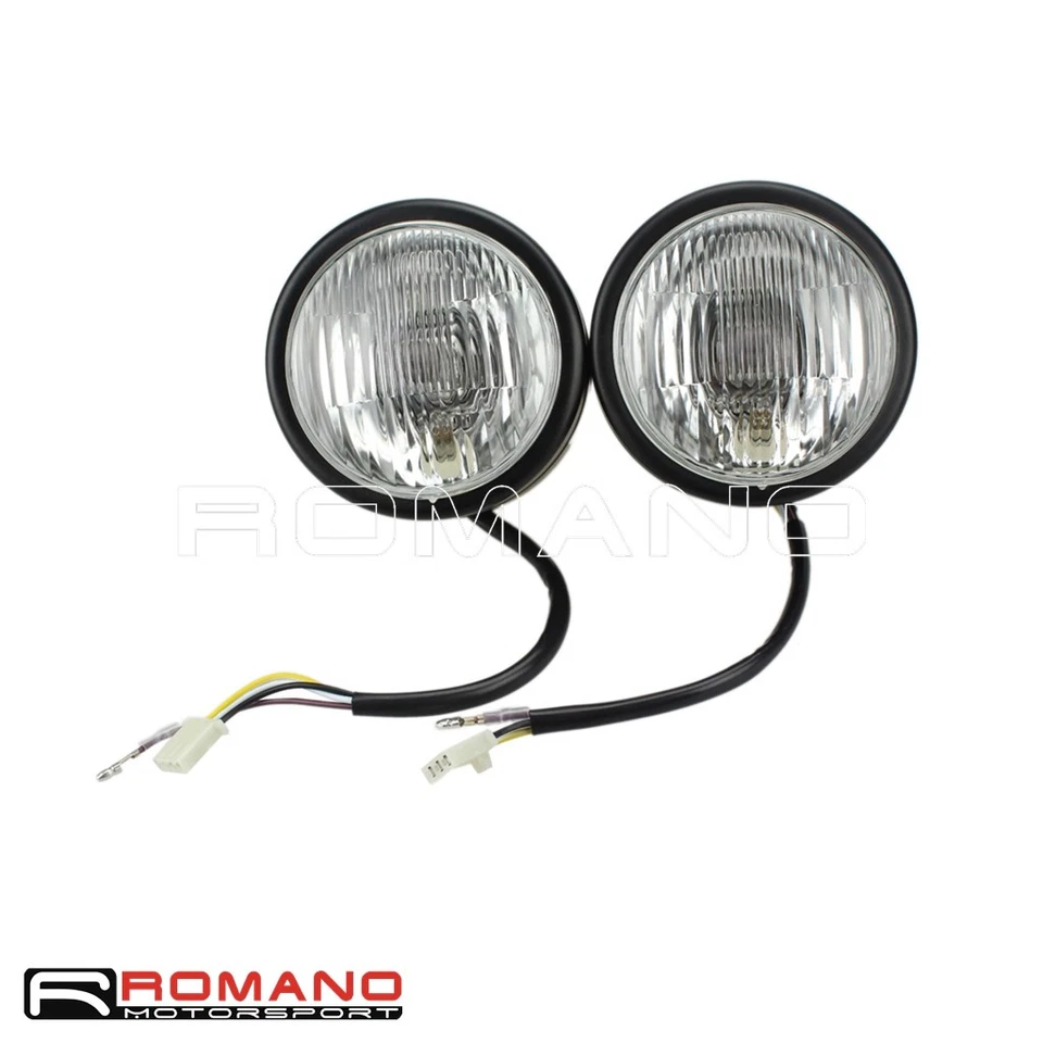 12V H4 Motorbike Twin Headlight Dual Lamps For Dirt Bikes Dual Sport Motorcycles - Image 4 of 4
