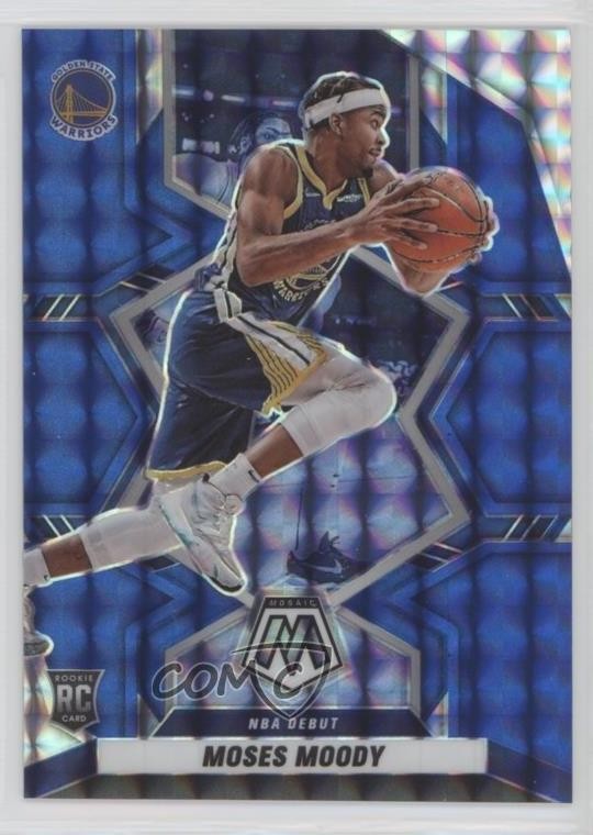 2021-22 Panini Mosaic NBA Debut Blue Mosaic Prizm /99 Moses Moody #277 1pe9