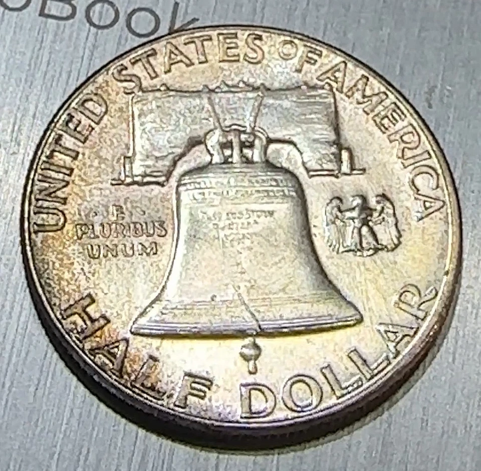 1962 Franklin Half Dollar Super Original Gem BU FBL Pretty Light Patina CHRC - Image 2 of 2