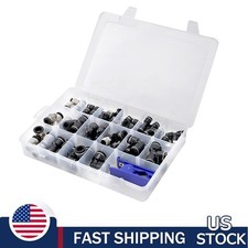37 Heavy Duty Quick Connect Air Hose Fitting Kit 1/4" 3/8" 1/2" Push to Connect