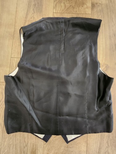 Vintage 70er Wolle 3-teilig Herren Wolle Tweed Handtailanzug 44R grau 35x28 Hose - Bild 16 von 19