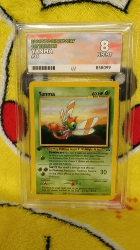Pokemon 2001 Neo Discovery Yanma 1st Edition 36/75 Ace Graded 8 NM-MT
