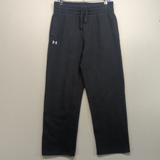Under Armour Womens Rival Fleece Straight Leg Pants Black Medium Sweatpants
