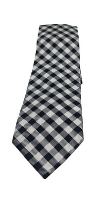 BAR III  Carnaby Collection Kendall Check Men's Necktie, Black, OS