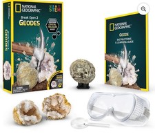 National Geographic Break Your Own Geode Kit, 2 Pieces, Educational STEM Toy