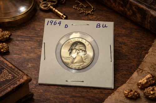 1964-D Washington Quarter – Brilliant Uncirculated (BU) – ONE CoinYou are...