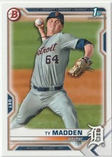 2021 Bowman Draft Ty Madden #BD-152 Detroit Tigers Rookie
