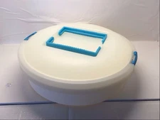 Iris Schwartz Pie Cake Cupcake Carrier Round 12x12x3 1-77-722 , White,