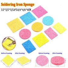 Gelb/Blau/Rosa Lötkolben Schwamm Reinigungsp...