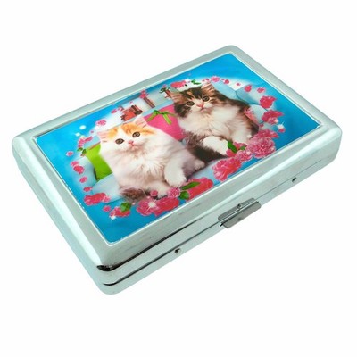 Roses and Glamour Kittens Cigarette Case RFID Protection Wallet