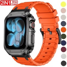 Silicone Strap Band TPU Case For Apple Watch Ultra 3 49mm Series 11 10 9 8 7 SE