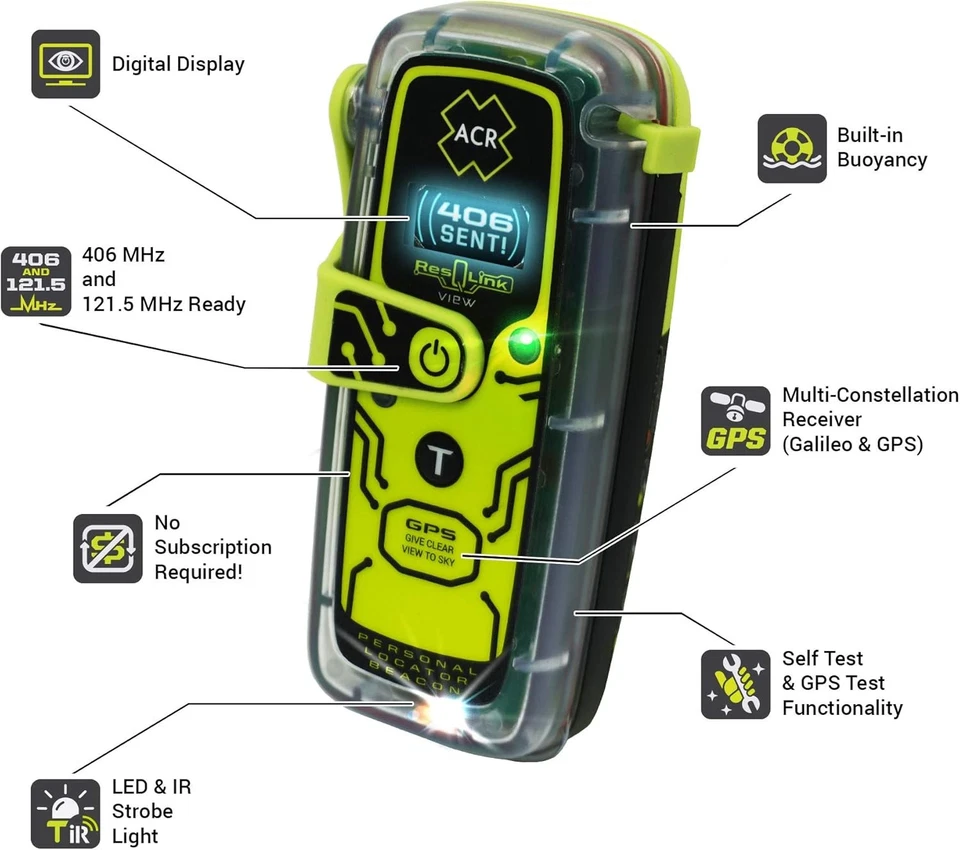 ACR 2922 ResQLink View 425 PLB – Floating Personal Locator Beacon, Open box - Image 2 of 3
