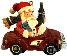 Kurt S Adler Inc Produced 1998 Ornament for Coca-Cola, Santa in Sports Car