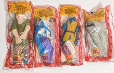 Hunchback Of Notre Dame 4 Plush Puppet Burger King 1996 Quasimodo Esmeralda Hugo