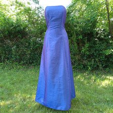 Vintage Jump Apparel Prom Dress Maxi Gown 3/4 Purple Y2K Rhinestones Princess