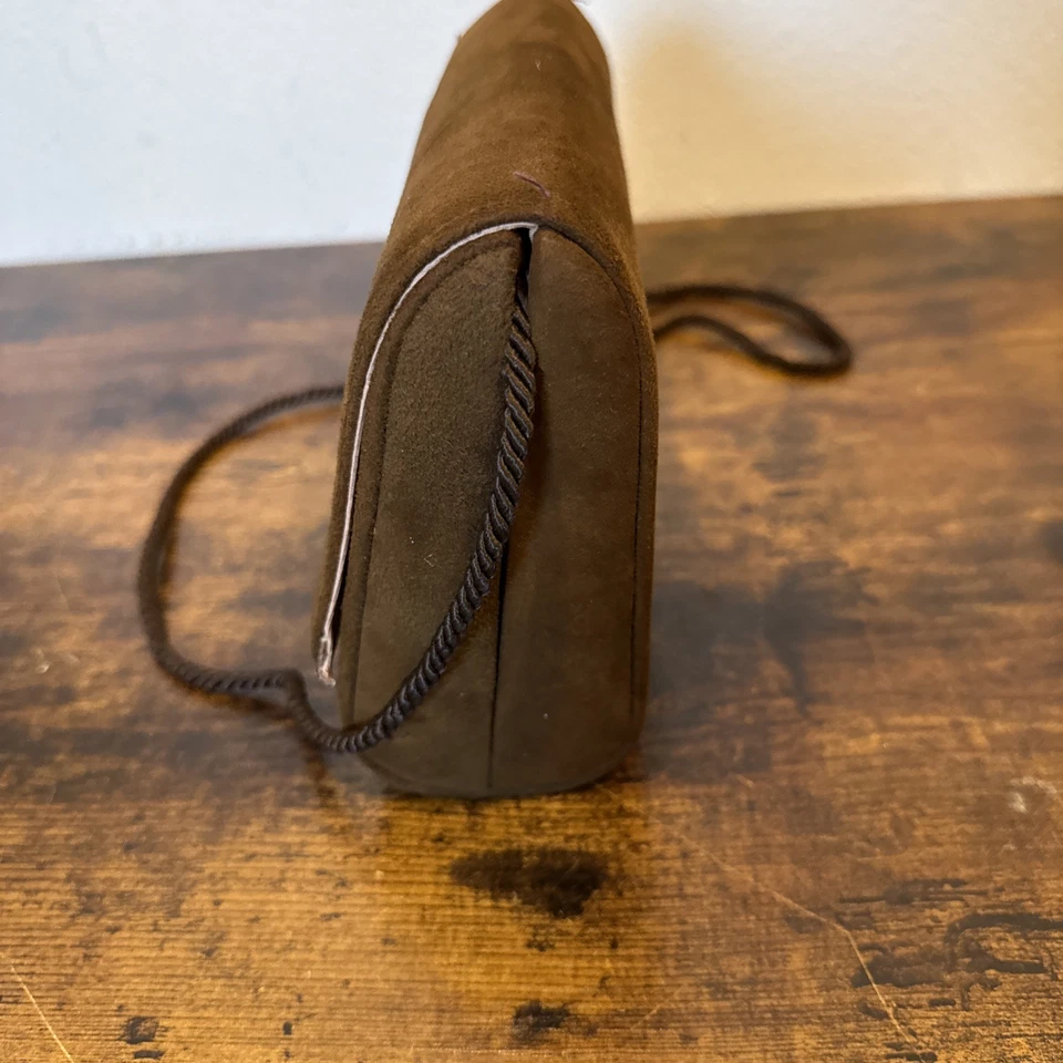 ✨ Cartera de Gamuza Marrón Saks Fifth Avenue De Colección - Años 80 Nuevo Stock Antiguo - ¡Hallazgo Raro! Foto 4 de 4