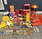 Vintage Barbie Kitchen And Outdoor Furniture Sports Gear Food Accessories 1980s