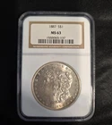 1887 $1 NGC MS 63 (Great Toning) Morgan Silver Dollar