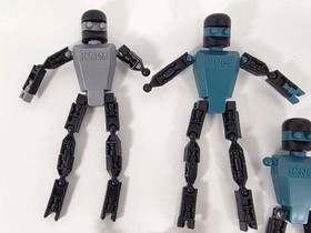 Knex Action Figures (Gold Blue Silver) Vtg Robot People Men K'nex Parts