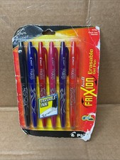 New - Pilot Frixion Ball Erasable Gel Pen Fine 0.7mm 6 Colors - Ba12