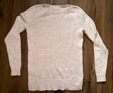 LOFT Womens Knit Crewneck Pullover Sweater Pink Speckled Long Sleeve XS