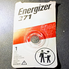 Energizer 371 Silver Oxide 1.55V Coin Cell/Button Battery Exp 03/2029