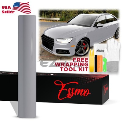 ESSMO PET Super Gloss Shark Gray Car Vehicle Vinyl Wrap Decal Sheet Like Paint