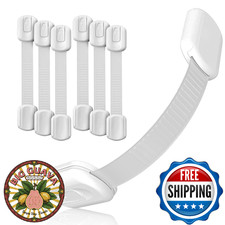 3M Adhesive Child Safety Strap Locks by Baby Proof Me, Baby Latches for Cabinets