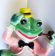 🐸Vintage Inarco Frog Smoking Pipe Smoking Frog Planter 5.5" RARE