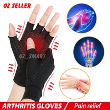 Compression Copper Arthritis Gloves Hand Wrist Finger Joint Pain Relief Support