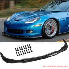 Carbon Fiber Look Front Bumper Lip Splitter For 06-13 Corvette C6 Z06 Gs Zr1 Abs Carbon Fiber Look Front Bumper Lip Splitter For 06-13 Corvette C6 Z06 Gs Zr1 Abs