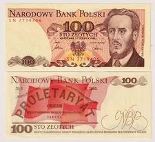 Poland 100 Zlotych 1986 P-143e Uncirculated Note