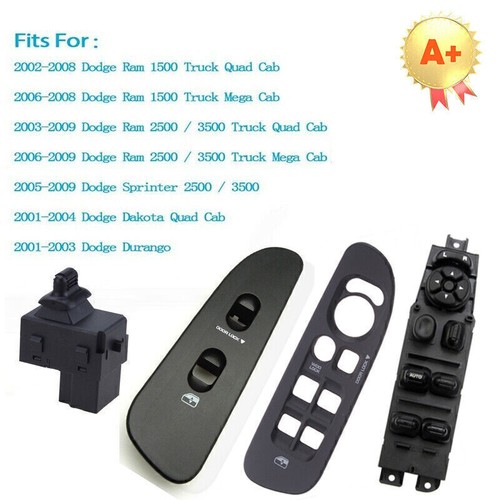 Juego de bisel de control de interruptor de ventana eléctrica maestro para Dodge Ram 1500 2500 3500 02-10 - Imagen 2 de 7