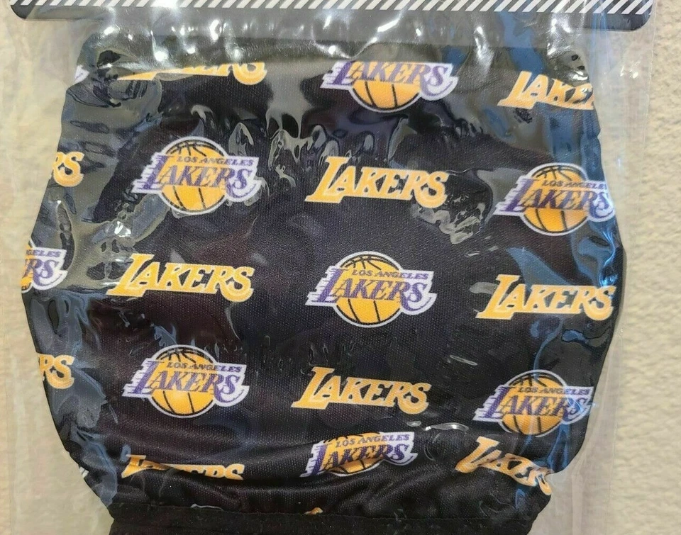  Los Angeles Lakers NBA Officially Licensed Two Reusable Face Covering One Size - Image 3 of 4