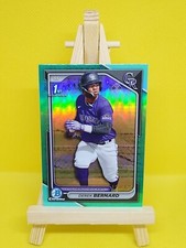 2024 Bowman Chrome Derek Bernard 1st Aqua Refractor #'d 123/125 Colorado Rockies